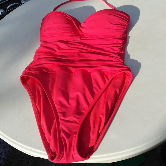 La Blanca Swim La Blanca Hot Pink One Piece Bathing Suit Size 8
